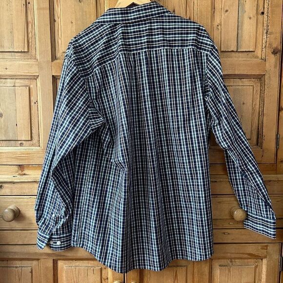 Duluth Trading Company Large Blue Red White Plaid Button Front Shirt - Picture 5 of 5